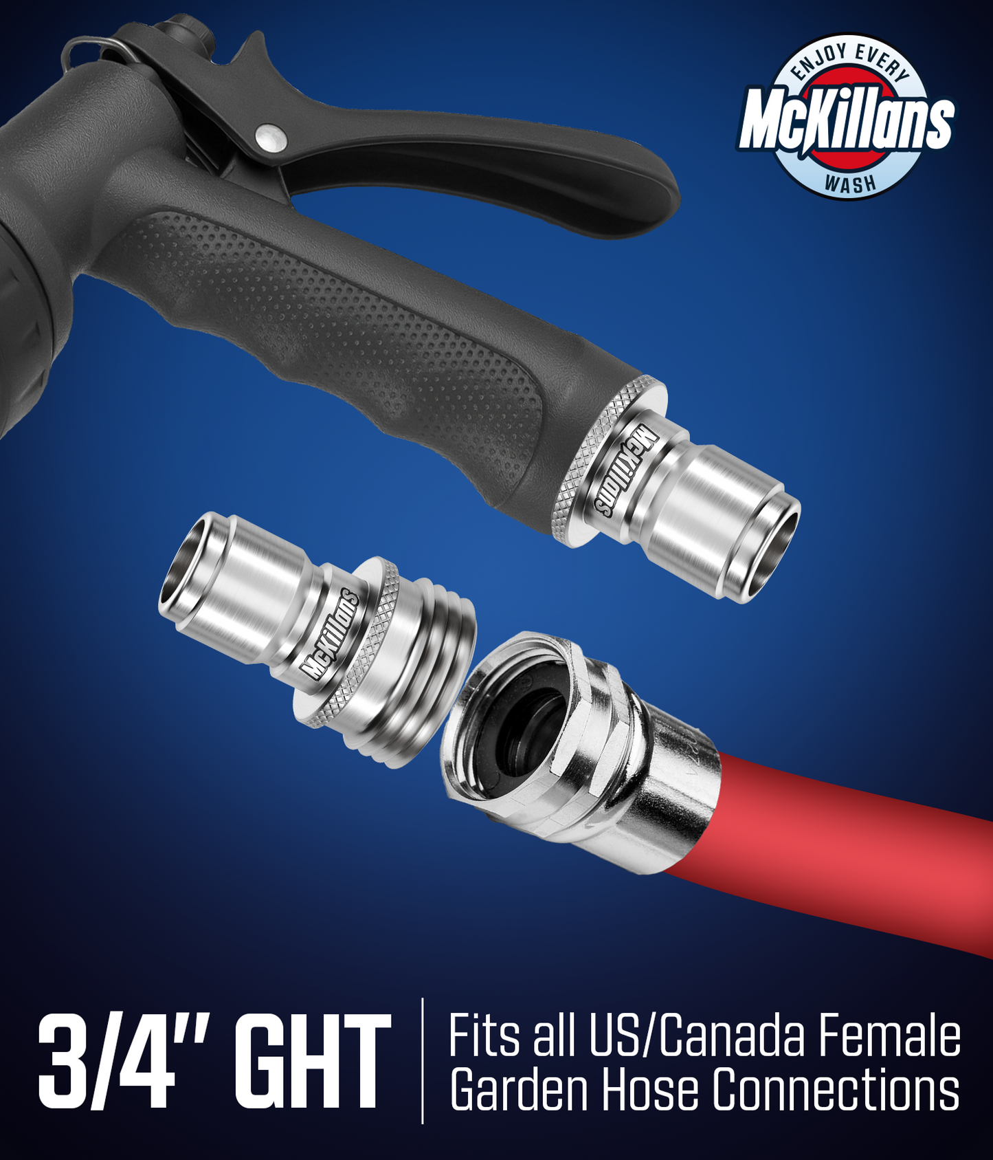 Garden Hose Male Plugs (3 pack)
