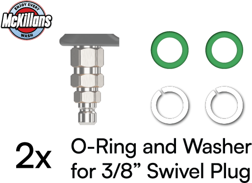 Seals Refresh Kit for Pressure Washer Gun With Swivel