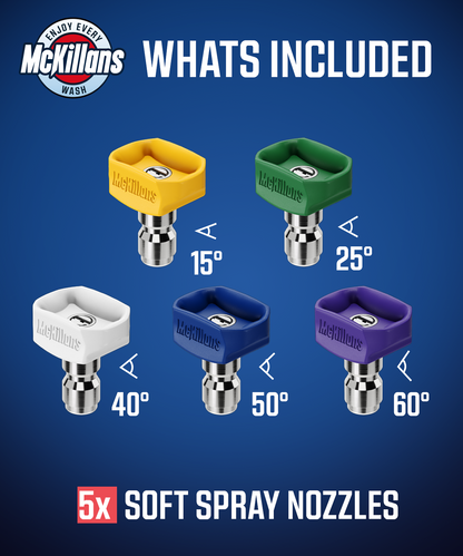 Soft Nozzles (15°, 25°, 40°, 50°, 60°)
