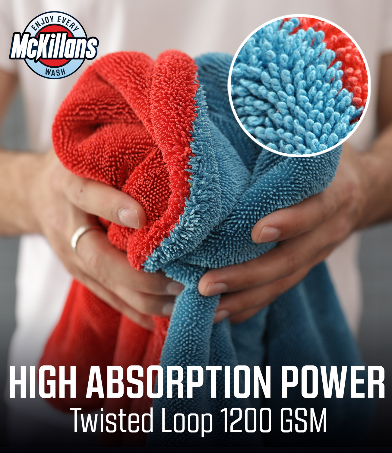 Dual Color Drying Towel 1200GSM 36x28"