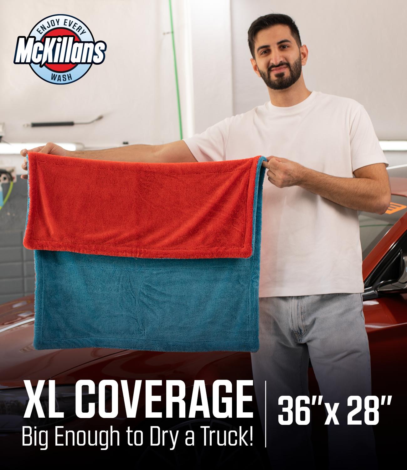Dual Color Drying Towel 1200GSM 36x28"
