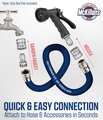 Garden Hose Quick Connect Pair