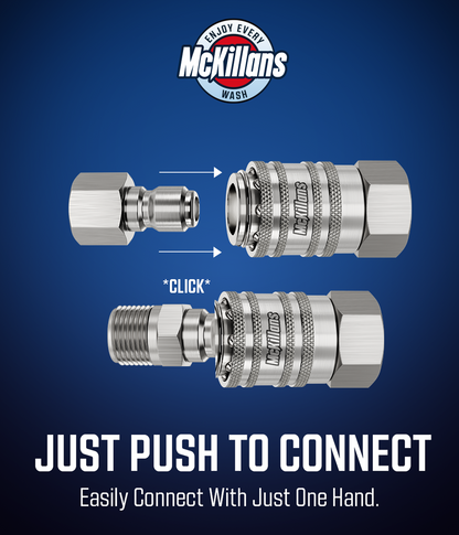 3/8" NPT Automatic Quick Connect Set of 4