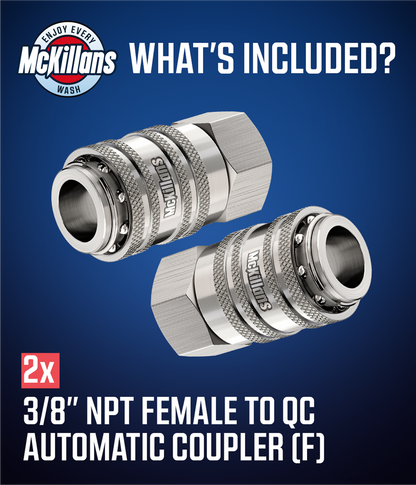 3/8" NPT Female Automatic Quick Connect Couplers