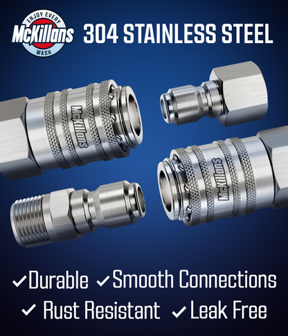 3/8" NPT Automatic Quick Connect Set of 4