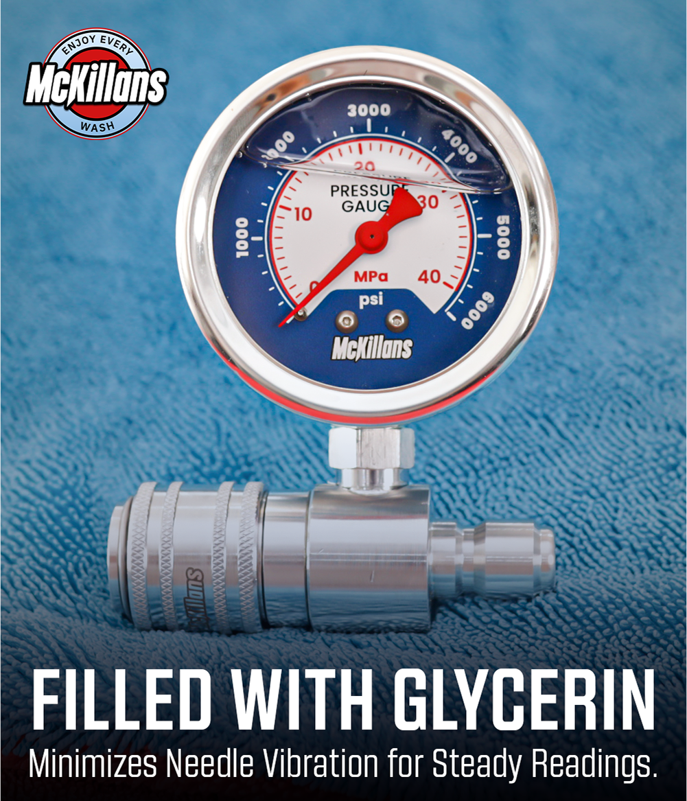 Pressure Washer Gauge With 3/8" Automatic Quick Connect