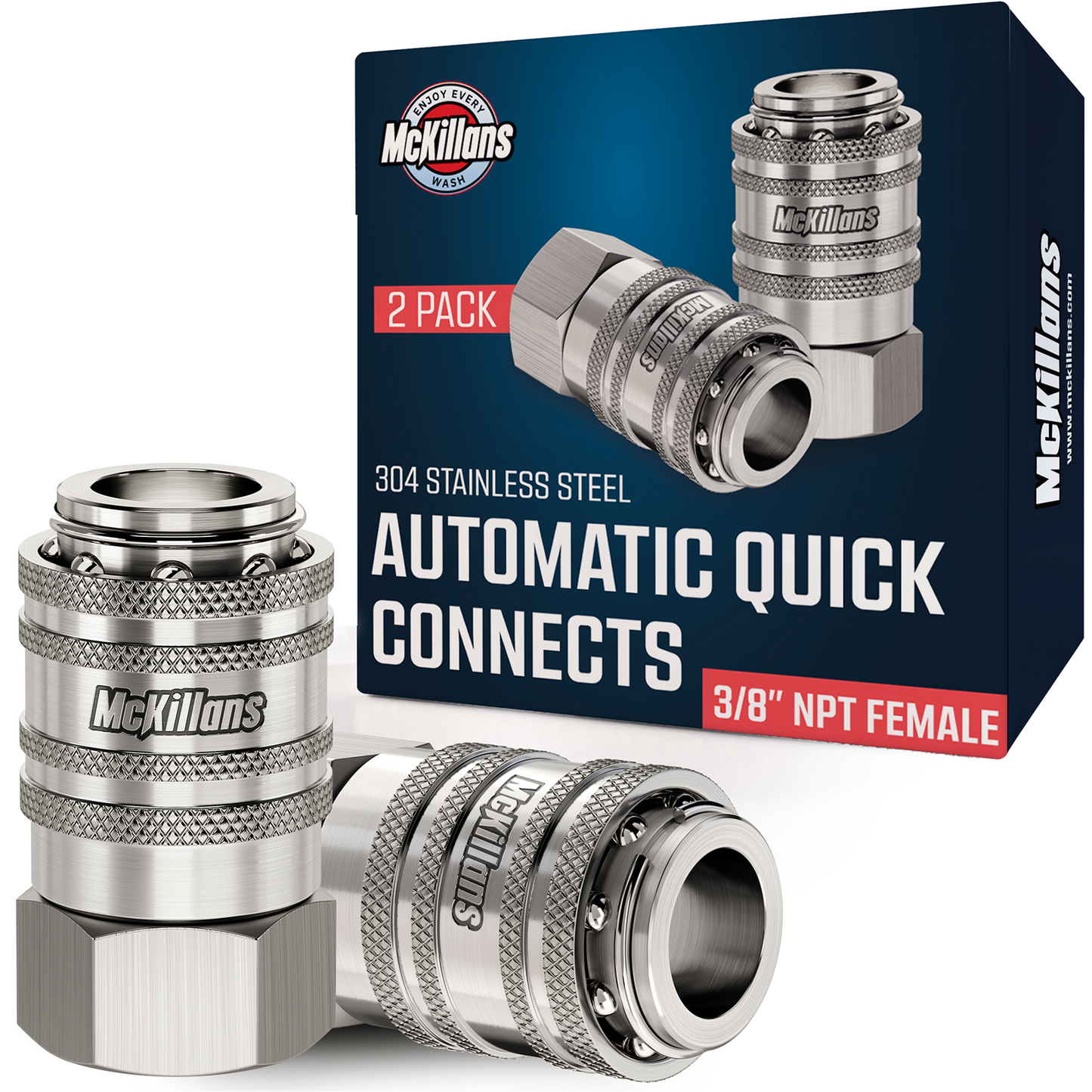 3/8" NPT Female Automatic Quick Connect Couplers